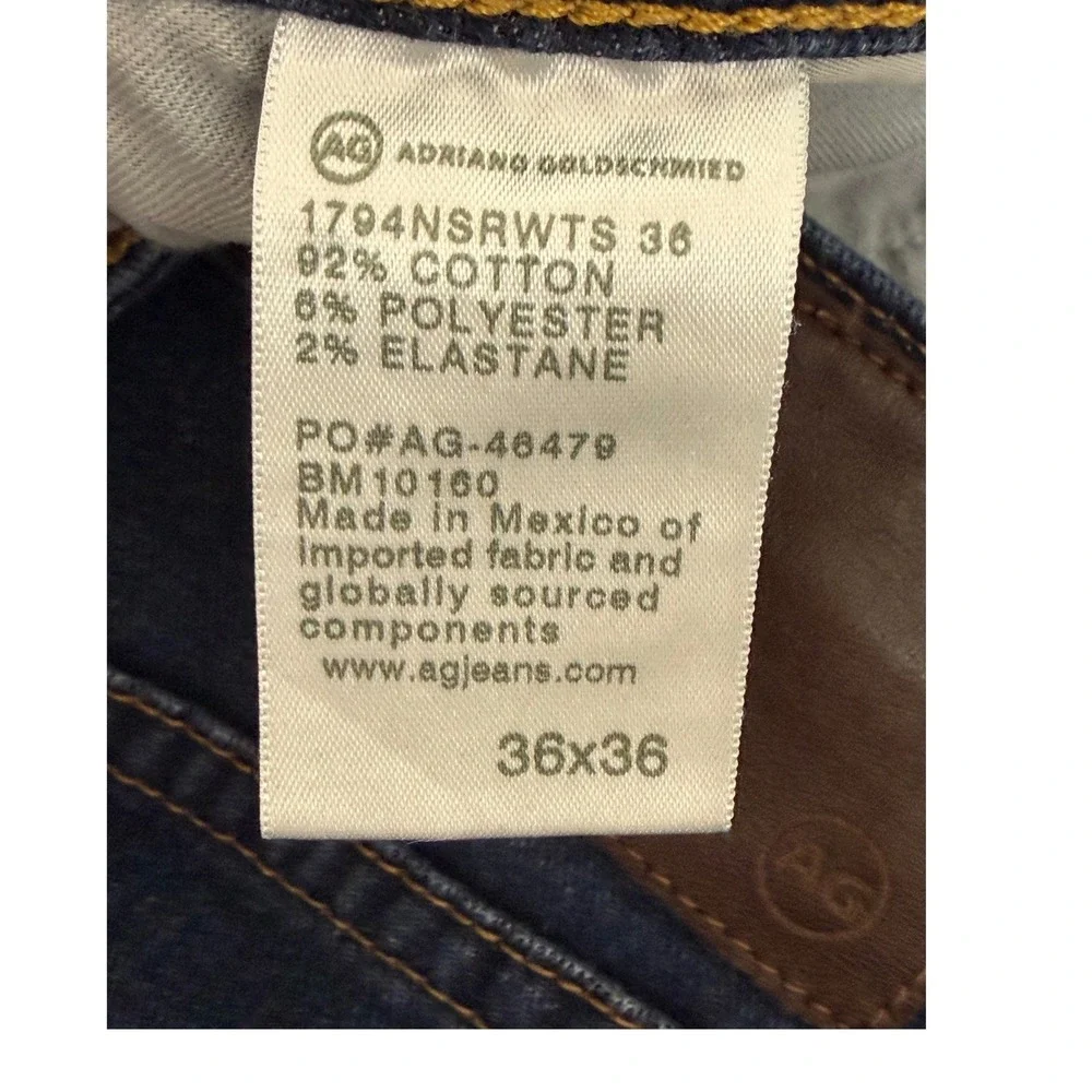 AG Adriano Goldschmied The Everett Slim Straight Jeans Dark Wash 36x36